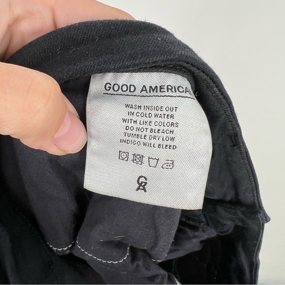 Good American Black Good Waist Stretch Denim Skinny Jeans Size 24 - Picture 8 of 8
